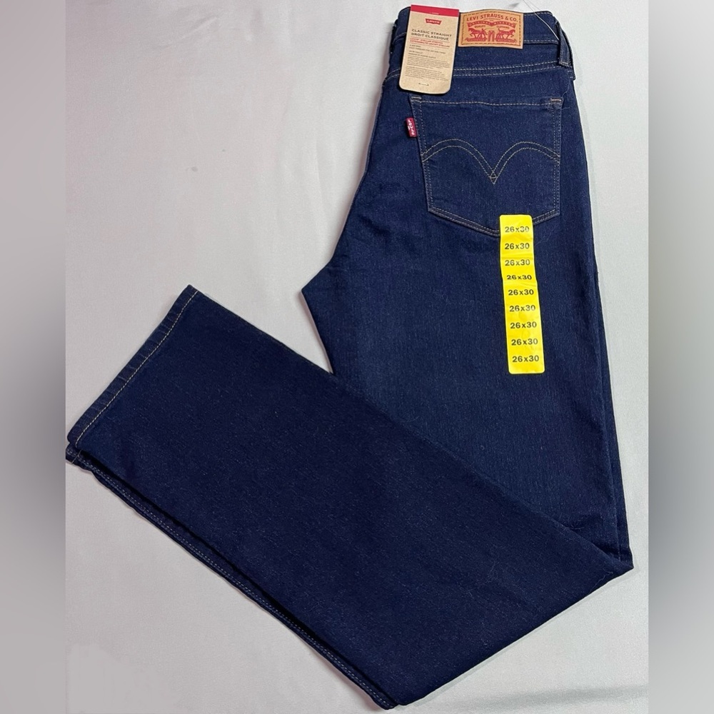 Levi's Women's Classic Straight Mid Rise Jeans 26X30 - Picture 4 of 4